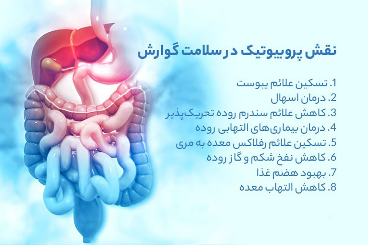 تاثیر مصرف پروبیوتیک‌ها بر سلامت روده