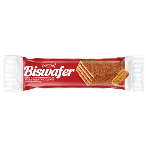 ویفر با کرم و روکش رنگی  باتکه های بیسکویت (55گرم)  سیرنگ