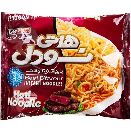 هاتی نودل 77 گرمی 1عددی با طعم گوشت  