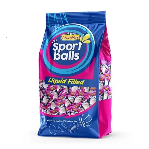 آدامس توپی مغزدار بادکنکی توتی فروتی 100 عددی  