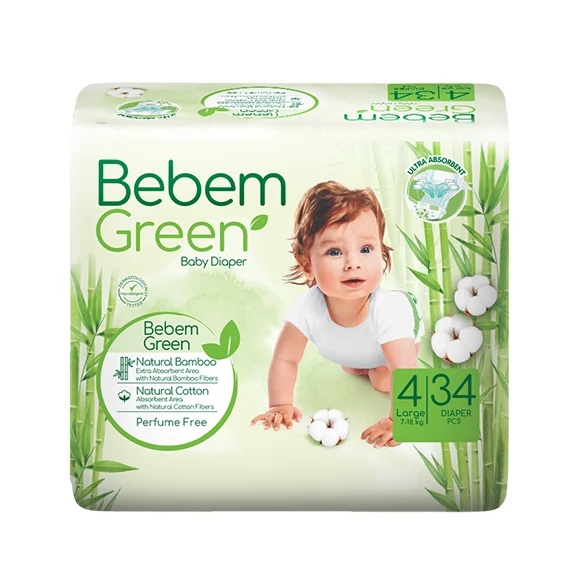 ببم پوشک سبز دو قلو 4 (34*4) 