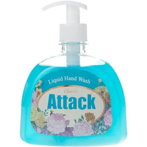 مایع دستشویی 500cc سرمه ای/سفید کلاسیک اتک  