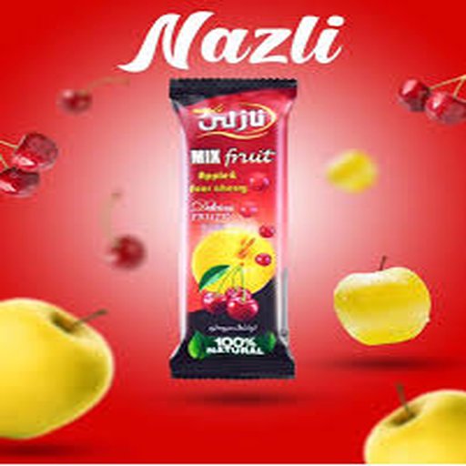 لواشک اسلایدی میوه ای سیب آلبالو نازلی 35 گرم   