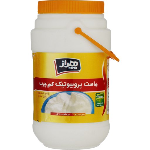 ماست پروبیوتیک غنی شده با ویتامین D3 تازه کم چرب  1800 گرمی دبه ای هراز